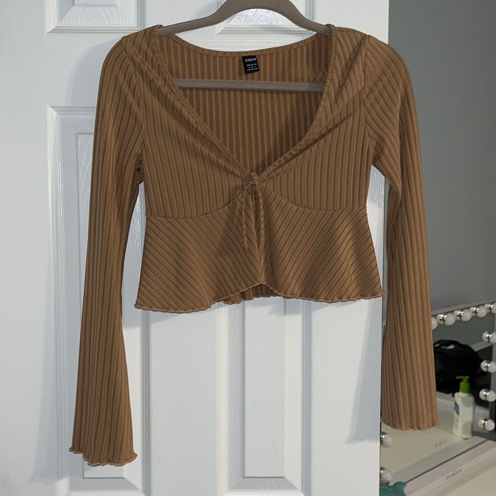 Brown crop top